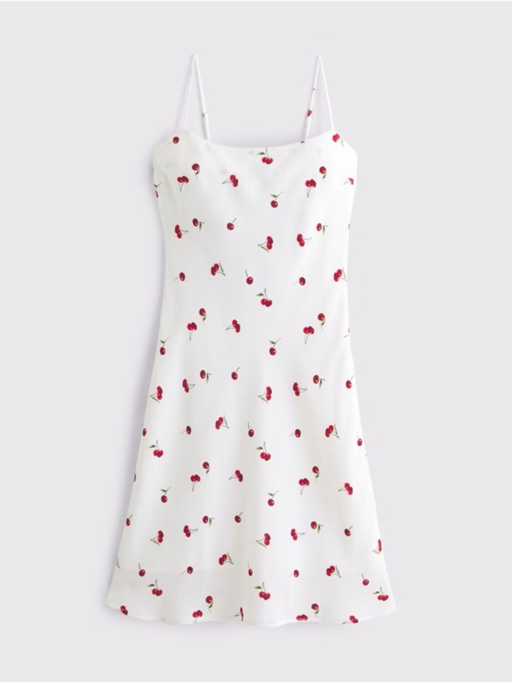 A&F White Julia Cherry Print Slip Dress 🍒